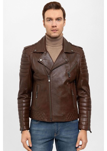 E1001 Konyak Biker Erkek Deri Mont fiyatları