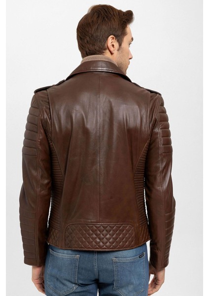 E1001 Konyak Biker Erkek Deri Mont indirimleri