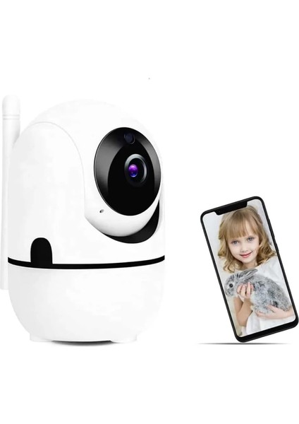 Wifi Bebek Kamerası Sesli, Gece Görüşlü, 360° Döner