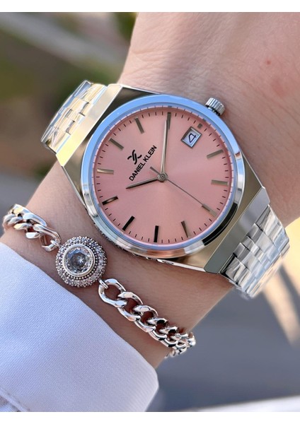 Çelik Kordon 30 mt Suya Dayanıklı Kadın Kol Saati+Bileklik BYN.14052.M2