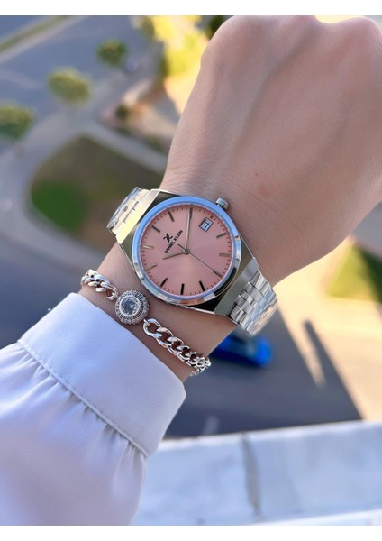 Çelik Kordon 30 mt Suya Dayanıklı Kadın Kol Saati+Bileklik BYN.14052.M2 fiyatları