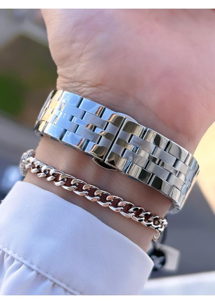 Çelik Kordon 30 mt Suya Dayanıklı Kadın Kol Saati+Bileklik BYN.14052.M2 modelleri