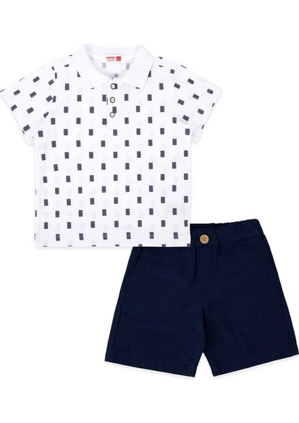 Erkek Çocuk Pike Polo Üst Gabardin Alt Takım