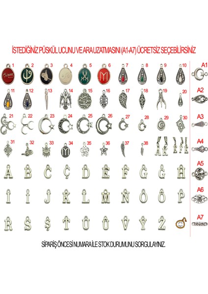 Kurt Püsküllü Nakkaş Imameli Sıkma Kehribar Tesbih LT1229