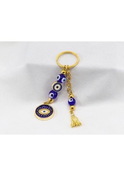 Lacivert Renk, Nazar Boncuklu Göz Figürü Araba Dikiz Ayna Süsü, Hediyelik Çanta Süsü fırsatları