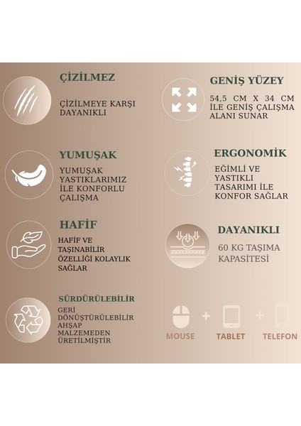 VİGOWOOD Mınderlı Laptop Sehpası-LS024 indirimleri