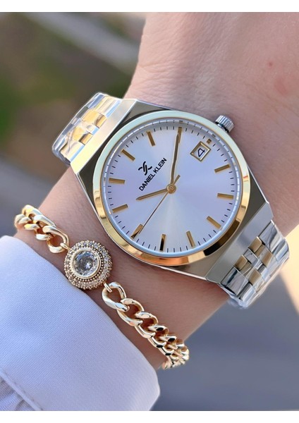 Çelik Kordon 30 mt Suya Dayanıklı Kadın Kol Saati+Bileklik BYN.14052.7