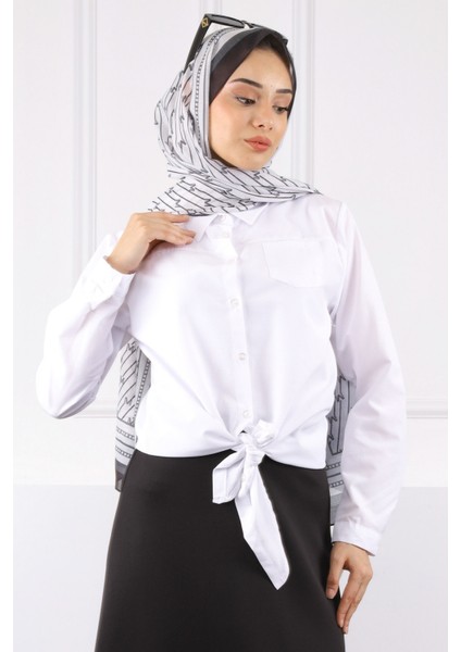 Ekru Tek Cepli Ön Bağlamalı Gömlek fırsatları