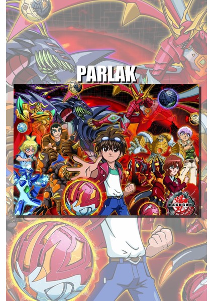 Bakugan Çerçevesiz Anime Dizi Poster - Duvar Kağıdı Yüksek Kaliteli Baskı