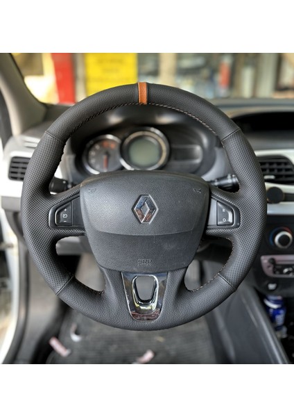 Clio 4 Faz 1 2014-2017 Araca Özel Direksiyon Kılıfı (Makyajlı Kasalara Uyumlu Değildir)