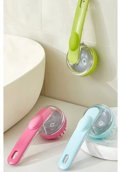 2'li Şampuan Hazneli Duş Saç Fırçası fırsatları