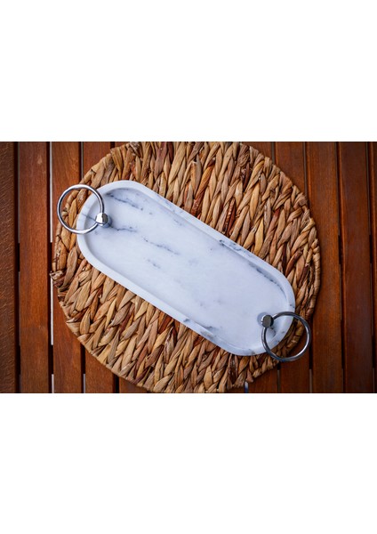 Amora 30CM Mermer Tek Veya Çift Kişilik Tepsi - Traverten Sunum Tepsisi - Çay Kahve Sunumluğu - Özel Tasarım Mermer Tepsi modelleri