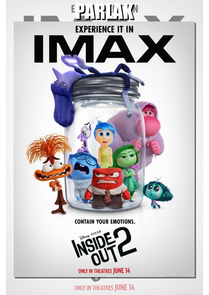 Ters Yüz, Inside Out Çerçevesiz Animasyon Film Posteri - Duvar Kağıdı Yüksek Kaliteli Baskı