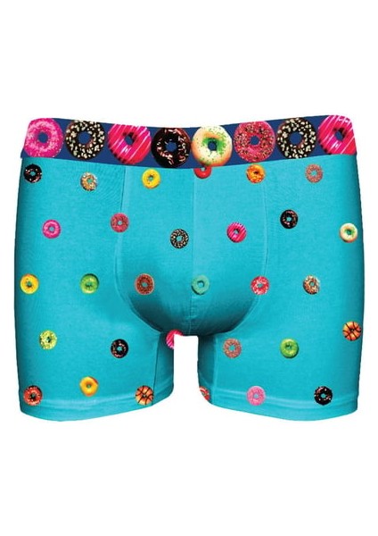 Lastiği Baskılı Modal Erkek Boxer JFBDWPMOD500-MIDI Donuts