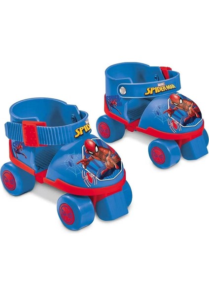 Spiderman Çantalı Kask, Dizlik ve Dirseklikli 4 Teker Paten Seti - 22 - 29 Numara Için Ayarlanabilir