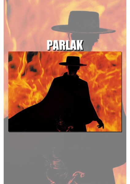 Zorro Çerçevesiz Film Posteri - Duvar Kağıdı Yüksek Kaliteli Baskı