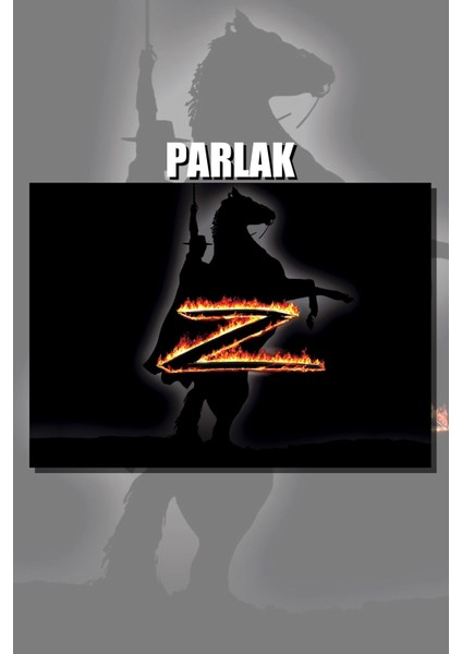 Zorro Çerçevesiz Film Posteri - Duvar Kağıdı Yüksek Kaliteli Baskı
