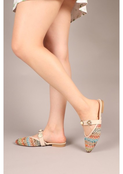 Straw Aksesuarlı Hasır Terlik Multi fiyatları