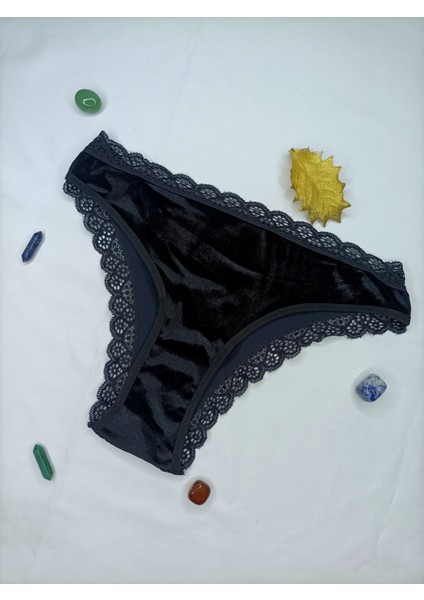 Kadife Dantel Sütyen Takım Bralet