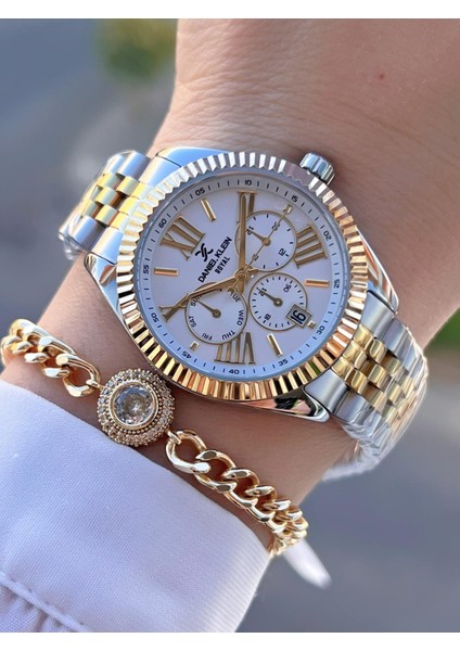 Çelik Kordon 30 mt Suya Dayanıklı Kadın Kol Saati+Bileklik BYN.10877.3