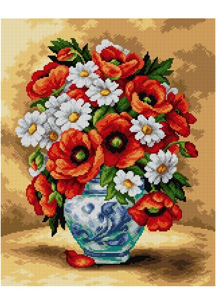 Baskılı Goblen Vazoda Çiçekler 2520 40*50 cm