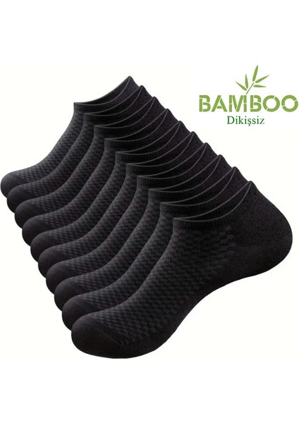 Unisex Bambu Dikişsiz Patik Çorap 10'çift