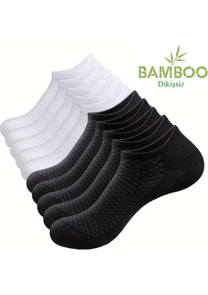 Unisex Bambu Dikişsiz Patik Çorap 10'çift
