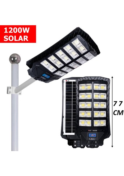 E1200-01 Dls 1200 Solar Güneş Enerjili Profesyonel LED Bahçe Aydınlatması Hareket Sensör