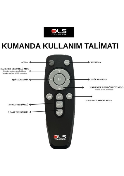 E1200-01 Dls 1200 Solar Güneş Enerjili Profesyonel LED Bahçe Aydınlatması Hareket Sensör