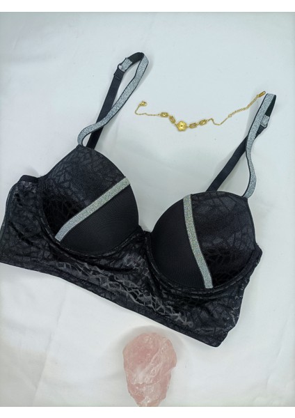 Kroko Desen Simli Sütyen Takım Push Up Destekli fiyatları