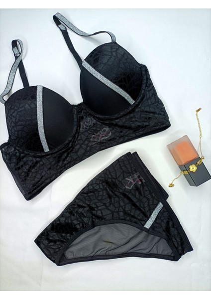 Kroko Desen Simli Sütyen Takım Push Up Destekli fırsatları