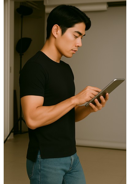 Fit Kalıp Premium Kas Yapısını Öne Çıkaran T-Shirt