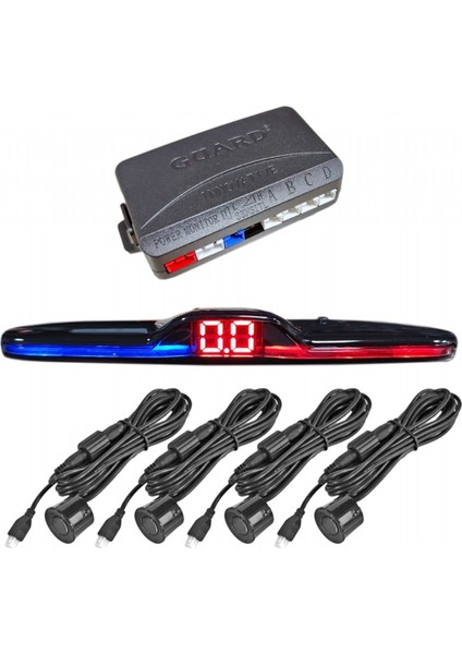 Park Sensörü LED Ekranlı (Mercedes Model) Ses Ikazlı Siyah PS.MC.345