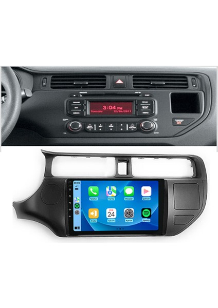 Kia Rio 2011-2015 6gb Ram 128GB Hafıza 8 Çekirdek Carplay Kamera Android Multimedya