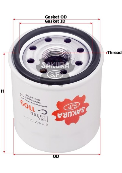 Yağ Filtresi Corolla 1988-2024 / Rav4 1996-2000 / Corona / Yaris 1999- 1.0-1.3-1.5 / Auris Hybrid