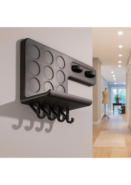 Çok Fonksiyonlu Duvar Tipi Anahtarlık Askısı – Raflı Gözlük Tutucu Organizer | Anahtarlık, Gözlük ve Eşya Düzenleyici fiyatları