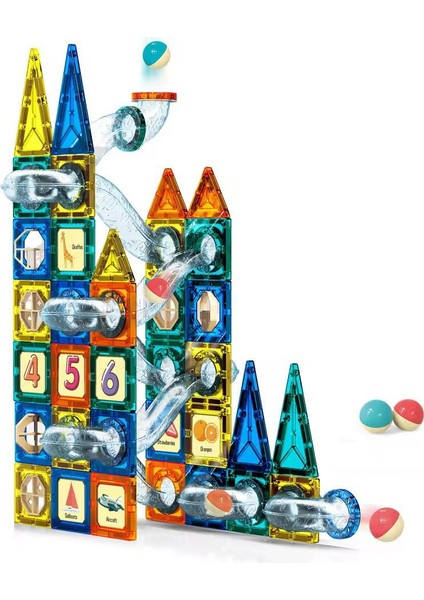 Manyetik Bloklar 97 Parça Mıknatıslı 3D Yapboz Puzzle Oyuncak