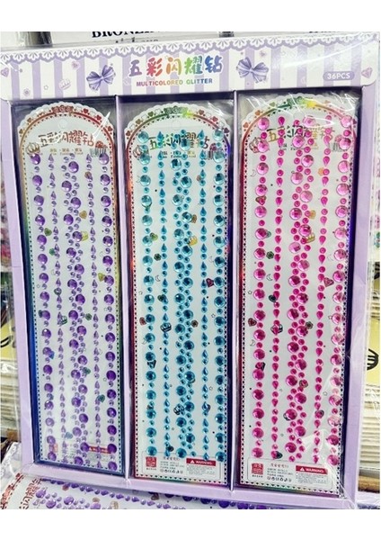 Fashion Renkli Taş Sticker - 1 Set