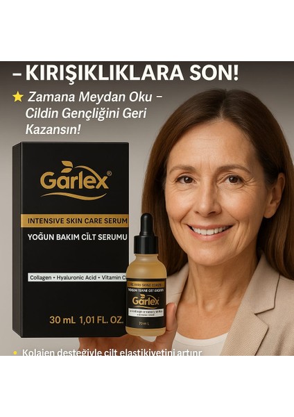 Yoğun Bakım Cilt Serumu 30ml – Kolajen, Hyaluronik Asit, Vitamin C&E –Gençlik Verici & Nemlendirici Serum fiyatları