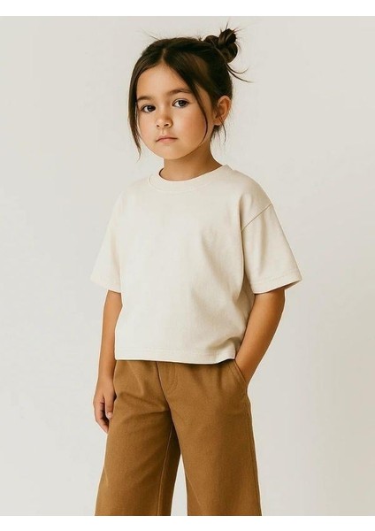 Kız Çocuk Pamuklu Basic Crop T-Shirt fiyatları