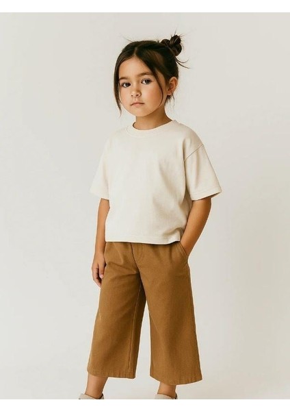 Kız Çocuk Pamuklu Basic Crop T-Shirt modelleri