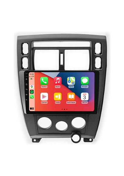Hyundai Tucson Siyah 2005-2012 6gb Ram 64GB Hafıza 8 Çekirdek Carplay Kamera Android Multimedya modelleri