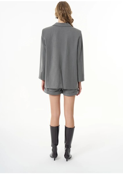 Nakış ve Etiketli Kruvaze Yaka Blazer Ceket modelleri