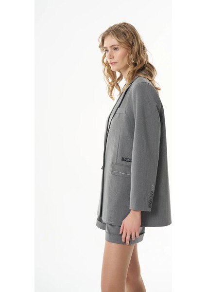 Nakış ve Etiketli Kruvaze Yaka Blazer Ceket fırsatları