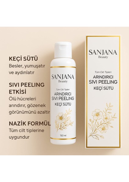 Beauty Keçi Sütlü Arındırıcı Sıvı Peeling 125 ml – Tüm Cilt Tipleri İçin – Siyah Nokta ve Ölü Deri Karşıtı Bakım fırsatları