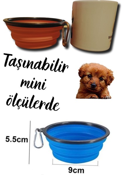 350 ml Köpek Gezdirme Tasması, 1.2 cm Kalınlık x 150 cm Uzunluk Extra Katlanabilir Mama&su Kabı Hed