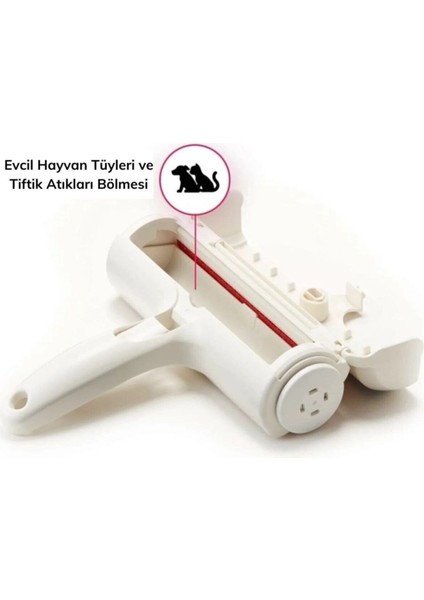 Hazneli Kedi&köpek Tüy Temizleyici Kıl Toz Toplayıcı + Kedi Köpek Tüy Toplama Eldiveni