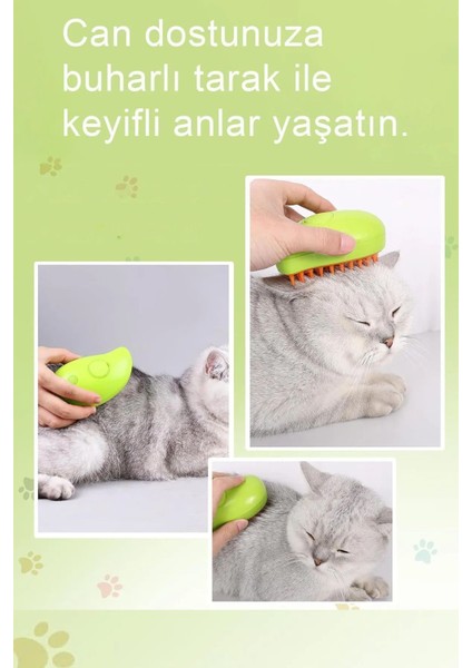 Tüy Toplayıcı Tarak/fırça Buharlı Tüy Toplayıcı Kedi Köpek Masaj Bakım Tarak Fırça Evcil Hayvan Bak
