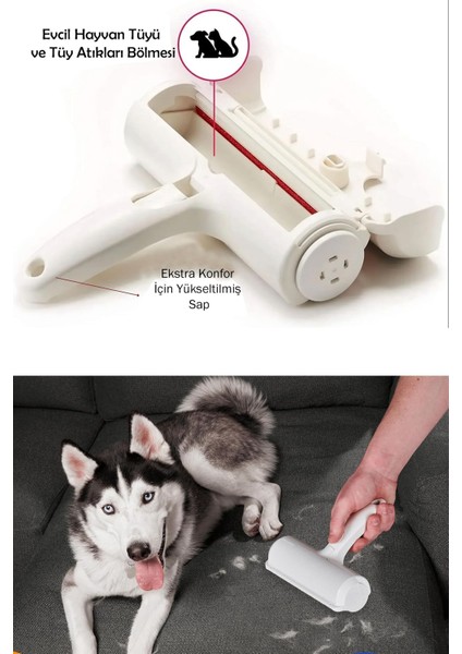 Süpürge Toz Toplayıcı Yeni Nesil Gırgır Hazneli Evcil Hayvan Kedi Köpek Tüy Toplayıcı Kıl Temizleme