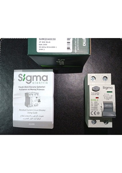 SHM2040030-SHM 2p 30MA 40A 6ka Kaçak Akım Koruma Şalteri (Kaçak Akım Rölesi)